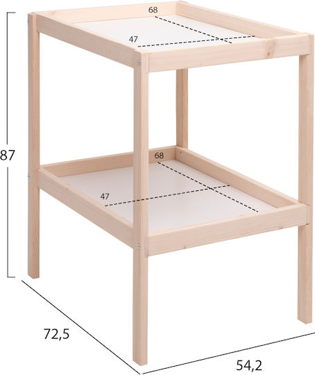 Βρεφική Αλλαξιέρα-Έπιπλο Μπεζ 72.5x54.2x87cm