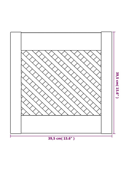 vidaXL Küchenschranktür aus Massivholz Brown 39.5x39.5cm 372787 2Stück