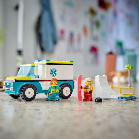 LEGO City Emergency Ambulance And Snowboarder για 4+ Ετών 79τμχ