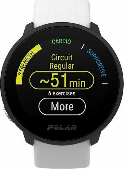 Polar Unite Waterproof Smartwatch with Heart Rate Monitor (White)