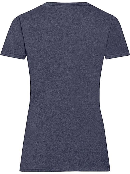 Fruit of the Loom Women's Short Sleeve Promotional T-Shirt Vintage Heather Navy