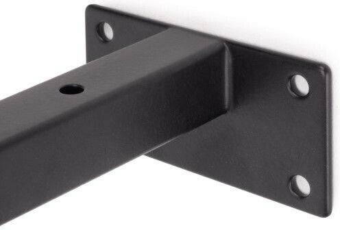 Emuca Heavy-Duty Metallic Corner Shelf Black 222x62mm 2pcs 4101614