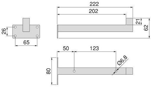 Emuca Heavy-Duty Metallic Corner Shelf Black 222x62mm 2pcs 4101614