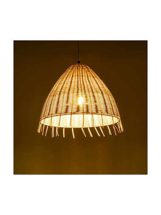 GloboStar Aquatic Pendant Light Beige Boho Grid with Socket E27 40x36cm