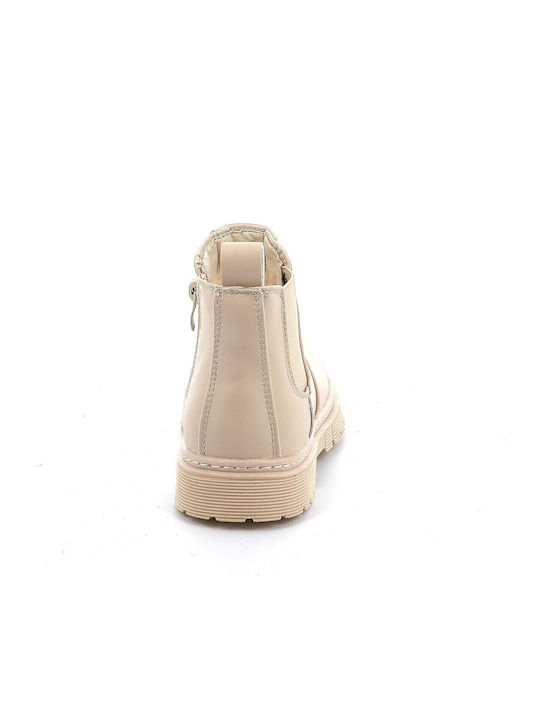 Kinderstiefeletten mit Reißverschluss Beige