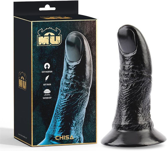 Chisa Novelties Thumbs Up Dildo με Βεντούζα Μαύρο 17cm