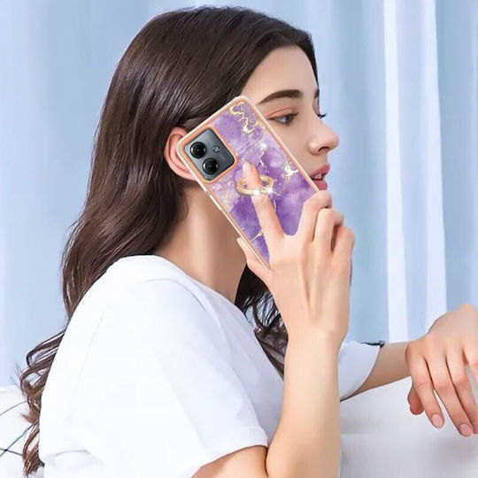 Electroplating Back Cover Σιλικόνης Μωβ (Moto G14)