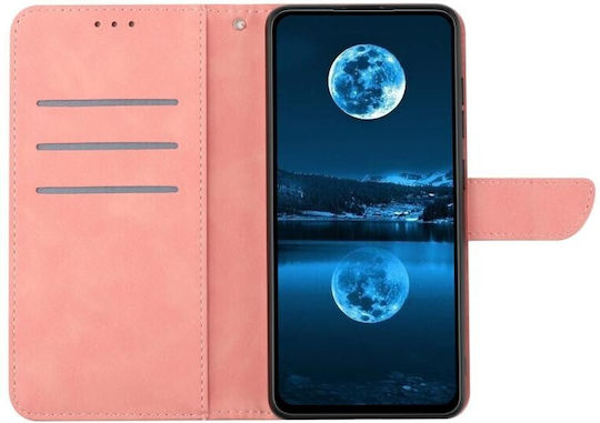 Stitching Embossed Wallet Pink (Moto G14)