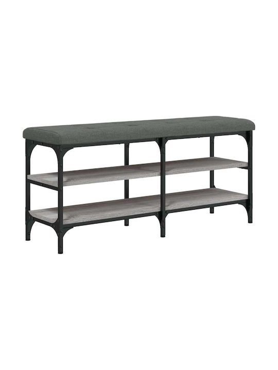 Hallway Furniture with Shoe Rack and Bench Sonoma Gray 102x32x47cm