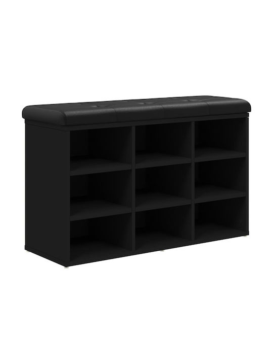 Hallway Furniture with Shoe Cabinet & Bench Black 82x32x50cm