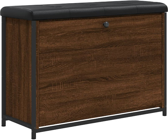 Entry Furniture with Shoe Rack & Bench Brown Oak 82x32x56cm