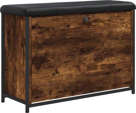 Entry Furniture with Shoe Rack & Bench Smoked Oak 82x32x56cm