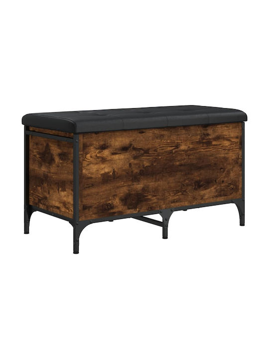 Mobilier de hol cu dulap pentru pantofi și bancă Smoked Oak 82x42x45buc