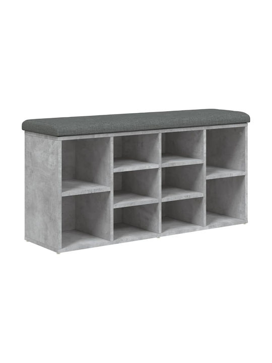 Entry Furniture with Shoe Rack & Bench Grey 102x32x50cm