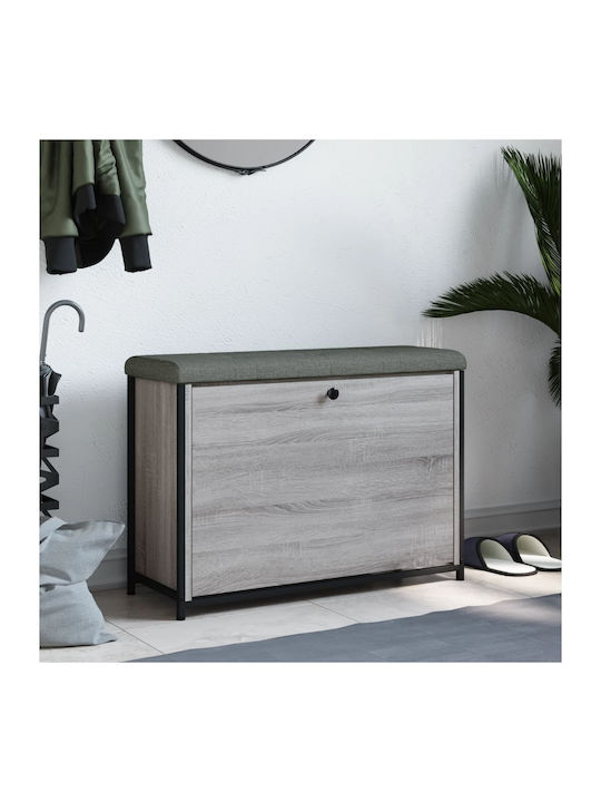 Entry Furniture with Shoe Rack & Bench Sonoma Gray 82x32x56cm