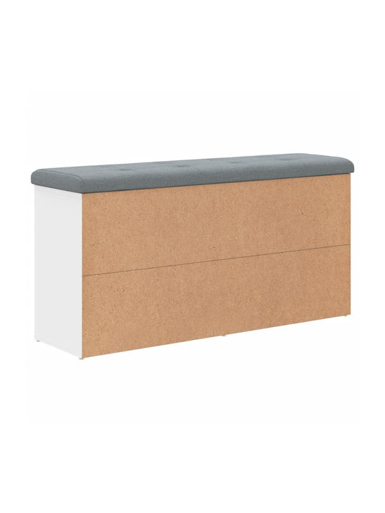 Mobilier de Intrare cu Dulap pentru Pantofi & Bancă Alb 102x32x50cm