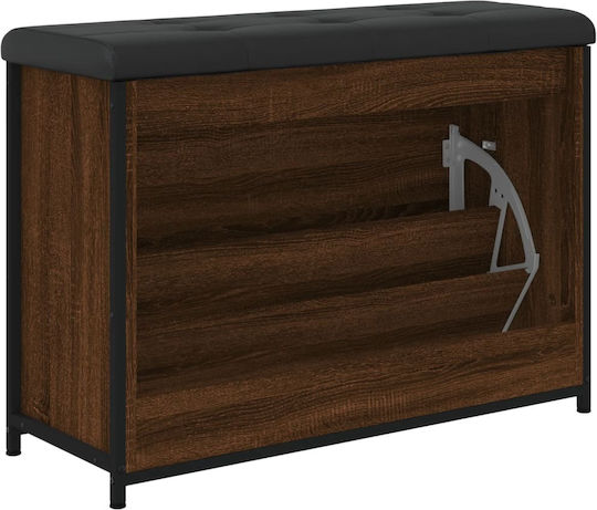 Entry Furniture with Shoe Rack & Bench Brown Oak 82x32x56cm