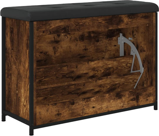 Entry Furniture with Shoe Rack & Bench Smoked Oak 82x32x56cm