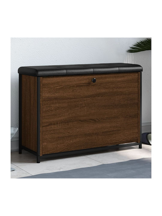 Entry Furniture with Shoe Rack & Bench Brown Oak 82x32x56cm