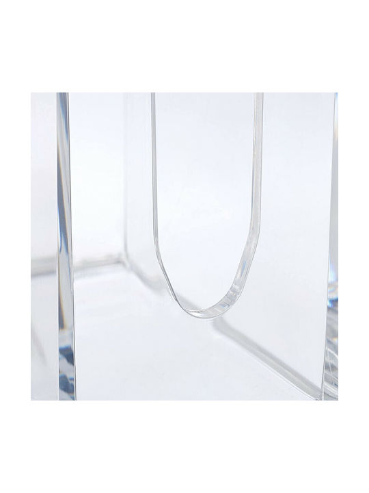 Relaxdays Tabletop Cotton Holder Acrylic Transparent