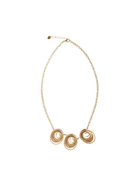 One Necklace from Gold Plated Steel