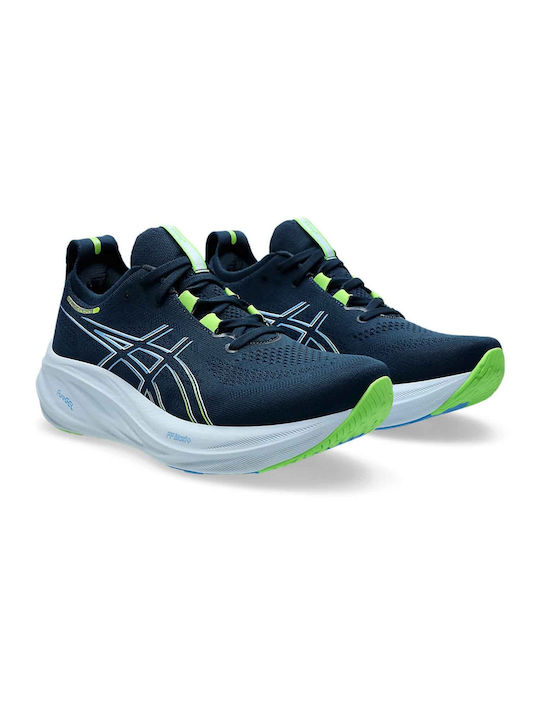 ASICS Gel-Nimbus 26 Men's Running Sport Shoes French Blue / Electric Lime