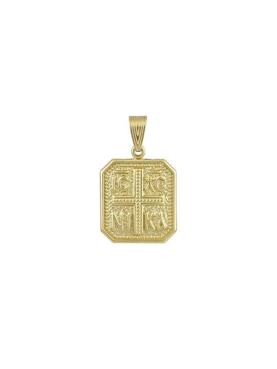 Pendant Kids Talisman Double Sided Constantine from Gold 9K N004.6Y.K9