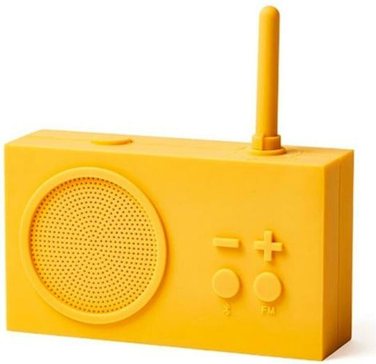 Lexon Tykho-3 Bluetooth Speaker 5W with Radio and Battery Life up to 20 hours Yellow