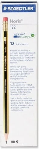 Staedtler Noris 122 Set 12 Pencils HB With Eraser Yellow