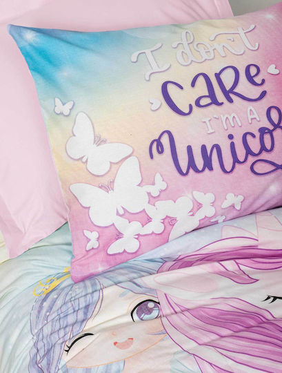 Madi Kids Duvet Set Single with Pillowcase Pink 170x240cm Madi Kids Duvet Set Single with Pillowcase Pink 170x240cm
