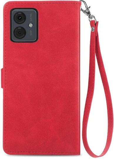 Embossed Flower Wallet Κόκκινο (Moto G14)