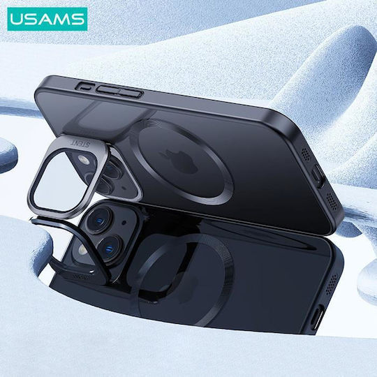 Usams Geying US-BH855 Back Cover Plastic / Silicone Clear / Silver (iPhone 15 Pro)