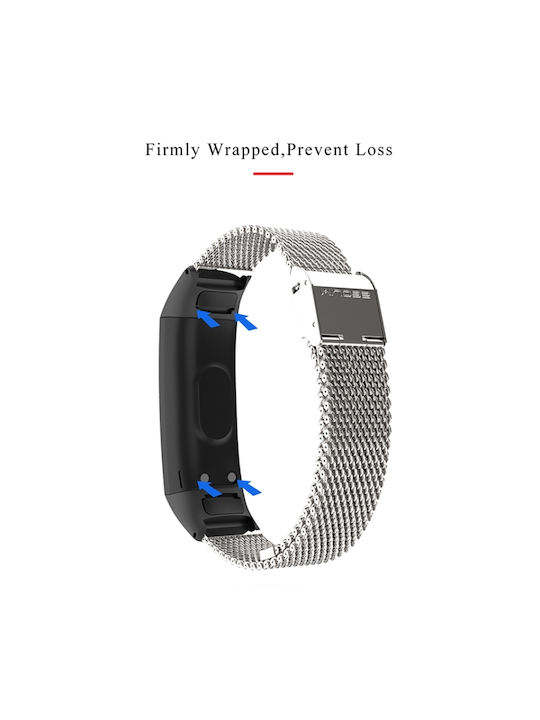 Mijobs Λουράκι Ανοξείδωτο Ατσάλι Μαύρο (Huawei Band 4)