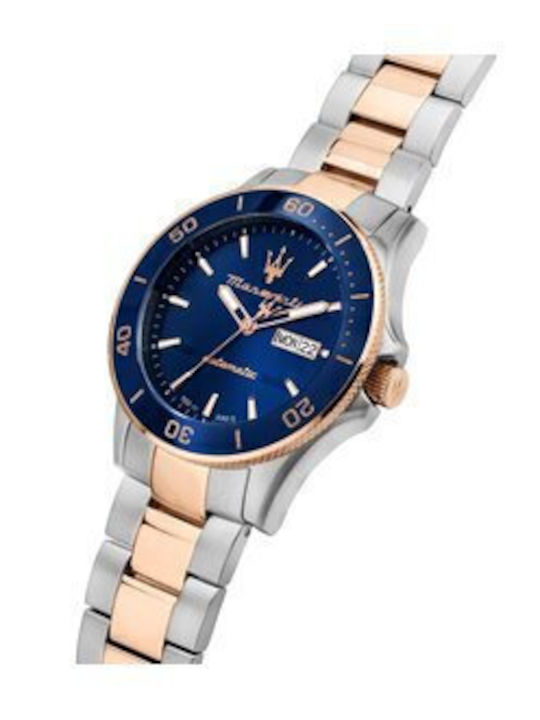 Maserati Competizione Men's Watch Automatic with Pink Gold Metal Bracelet