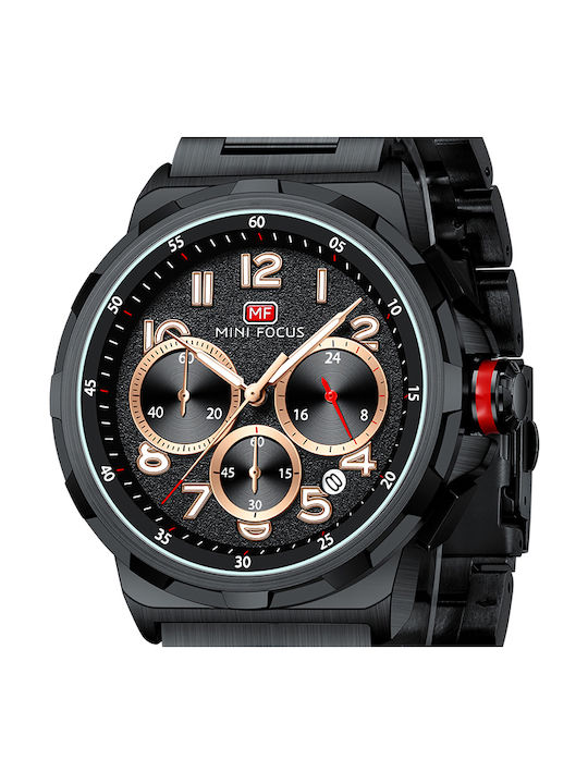 Mini Focus Men's Watch 42.5mm Battery with Black Metal Bracelet
