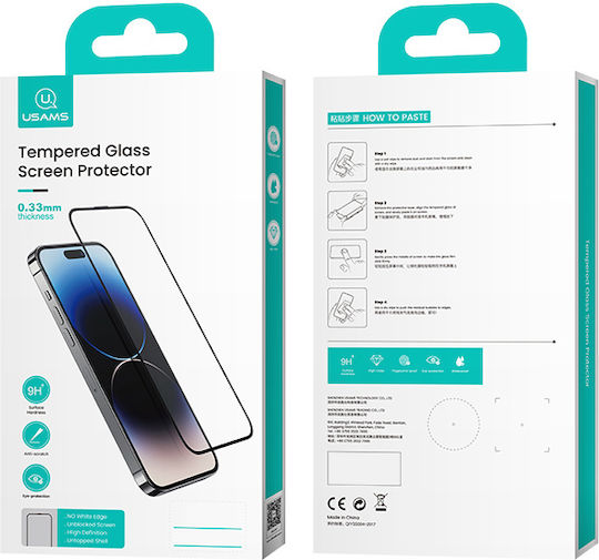 Usams 0.33mm Tempered Glass (iPhone 15 Pro)