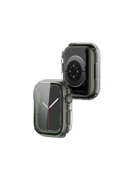 Plastic Case in Transparent color for Apple Watch Series 9 / 8 / 7 41mm.