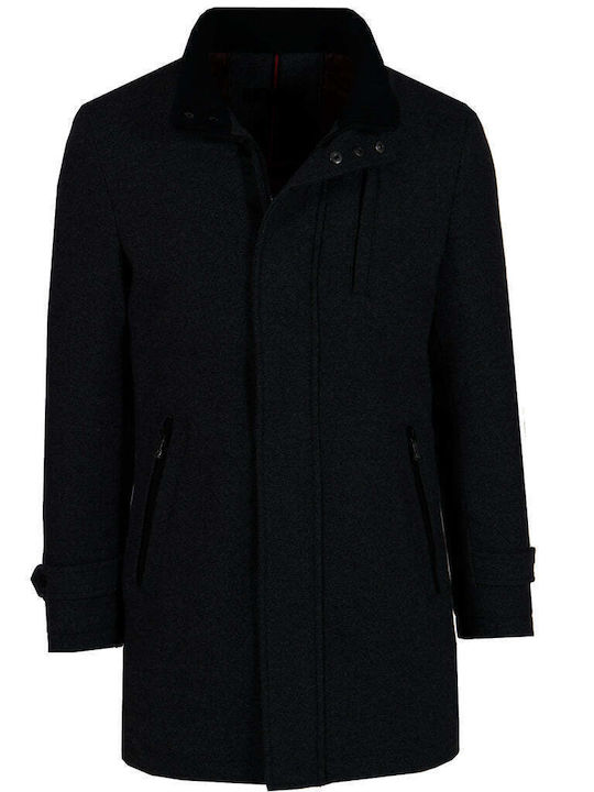 Mygolf Men's Half Coat Μαύρο