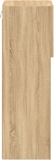 Hängeschrank Wohnzimmer aus Spanplatte mit Beleuchtung Braune 30.5x30x90cm
