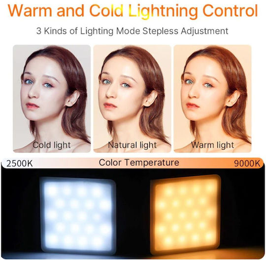 Ulanzi Vl49 Pro LED Light 9000KK 5W με Φωτεινότητα LUX 210 Lux