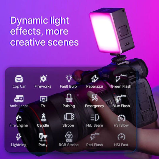 Ulanzi Vl49 Pro LED Light 9000KK 5W με Φωτεινότητα LUX 210 Lux