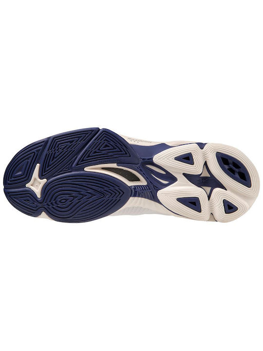 Mizuno Bărbați Pantofi sport Volei White / Blue Ribbon / Mp Gold