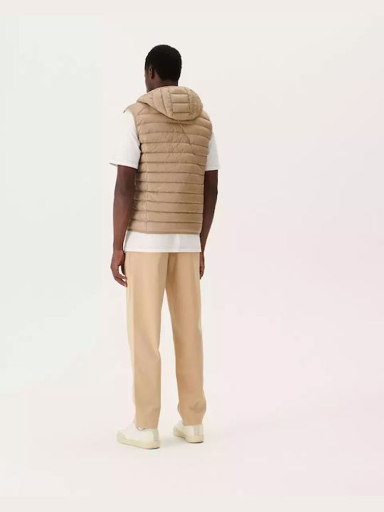 Just Over The Top Men's Sleeveless Puffer Jacket Beige