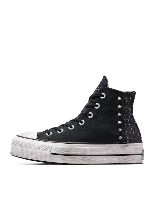 Chuck Taylor All Star Lift Platform Women's Boots Black Silver