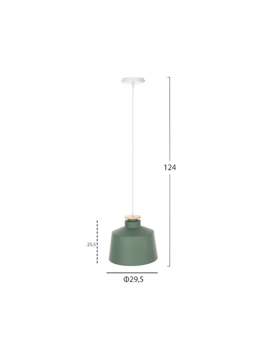 HomeMarkt Pendant Light Green LED Bell 30x30x123.5cm