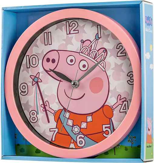 Disney Kids Wall Clock Peppa Pig 25cm