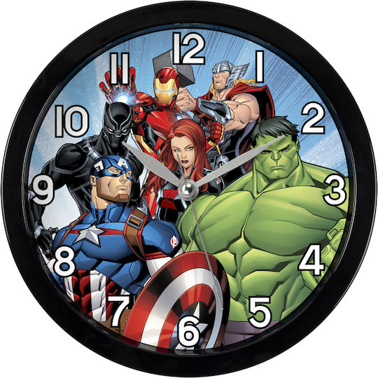 Disney Παιδικό Ρολόι Τοίχου Avengers 25εκ.