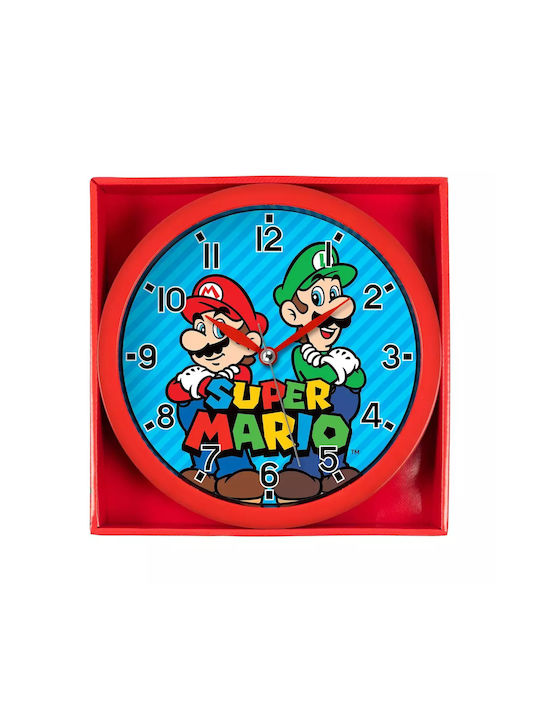 Disney Παιδικό Ρολόι Τοίχου Super Mario 25εκ.