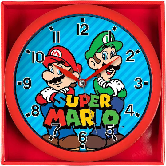 Disney Ceas de Perete pentru Copii Super Mario 25εκ.