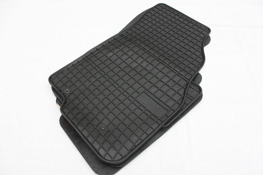 Refref Set of Front and Rear Mats 4pcs Tray Type for Fiat Punto Black